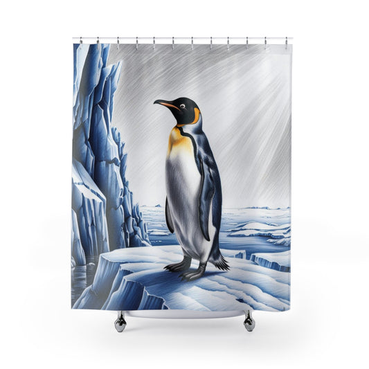 Playful Penguin Shower Curtain – Cute Bathroom Decor for Animal Lovers